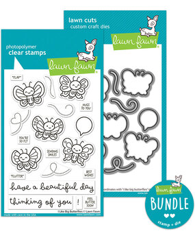 Lawn Fawn I Like Big Butterflies Stamp & Die DUO (LF4025)