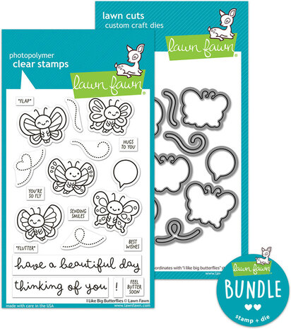Lawn Fawn I Like Big Butterflies Stamp & Die DUO (LF4025)