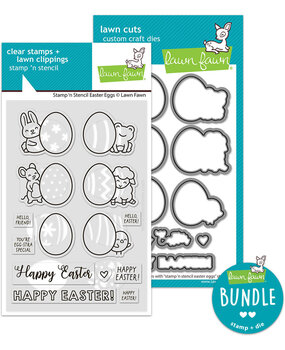 Lawn Fawn Easter Eggs Stamp & Die DUO (LF4029)