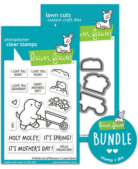 Lawn Fawn A Mole Lot Of Flowers Stamp & Die DUO (LF4032)