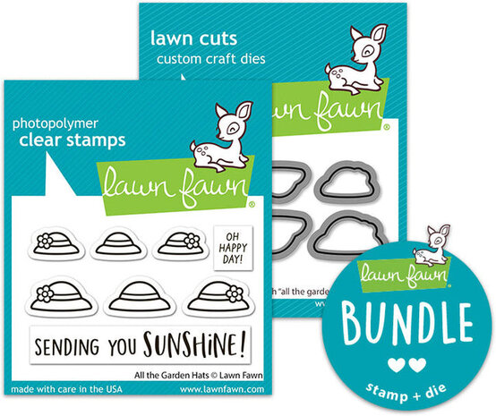Lawn Fawn All The Garden Hats Stamp & Die DUO (LF4035)