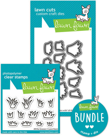 Lawn Fawn All The Grasses Stamp & Die DUO (LF4038)