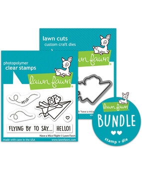 Lawn Fawn Have A Mice Flight Stamp & Die DUO (LF4041)