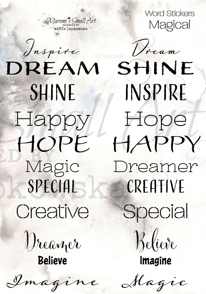 Maremi's Small Art Words Stickers A5 Magical Maremi's Small Art Words Stickers A5 Magical