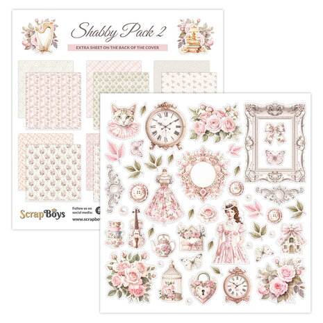 ScrapBoys Shabby Pack 2 12x12 Inch Paper Pad (SB-SHPA2-08)