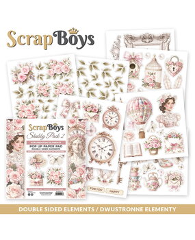 ScrapBoys PRE-ORDER Shabby Pack 2 6x6 Inch Pop Up Paper Pad (SB-SHPA2-11)