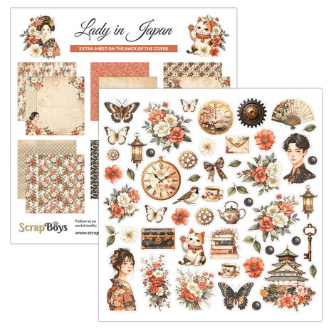 ScrapBoys PRE-ORDER Lady in Japan 12x12 Inch Paper Pad (SB-LAJA-08)