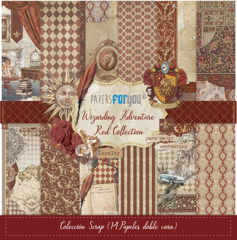 Papers For You Wizarding Adventure Red 12x12 Inch Paper Pack (PFY-15787)