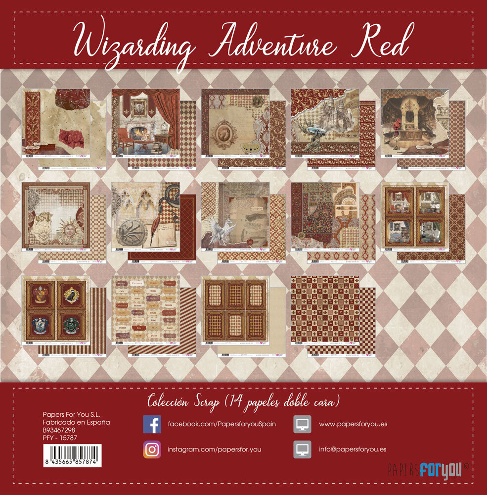 Papers For You Wizarding Adventure Red 12x12 Inch Paper Pack (PFY-15787)