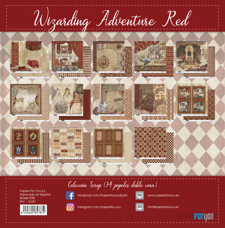Papers For You Wizarding Adventure Red 12x12 Inch Paper Pack (PFY-15787)