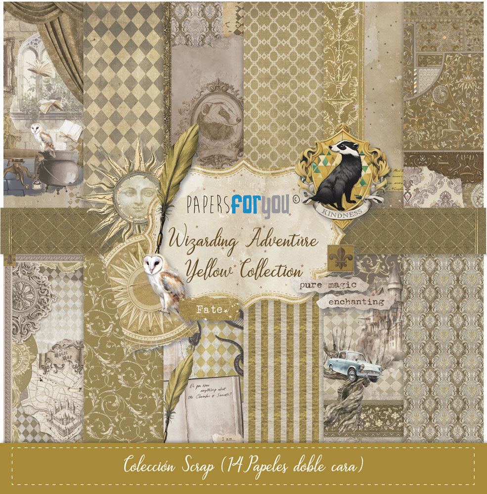 Papers For You Wizarding Adventure Yellow 12x12 Inch Paper Pack (PFY-15837)