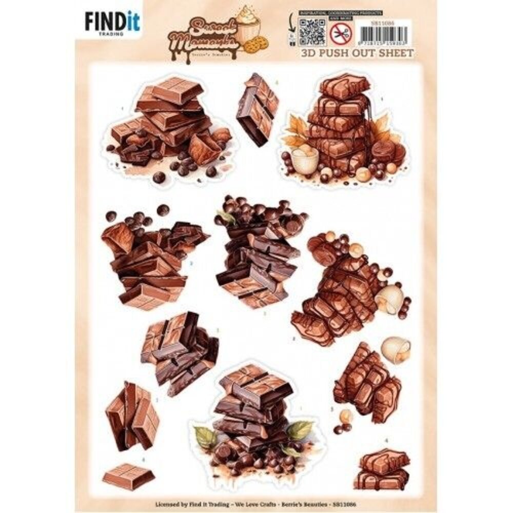Berrie's Beauties Sweet Moments 3D Push Out Chocolate Bliss (SB11086) Berrie's Beauties Sweet Moments 3D Push Out Chocolate Bliss (SB11086)