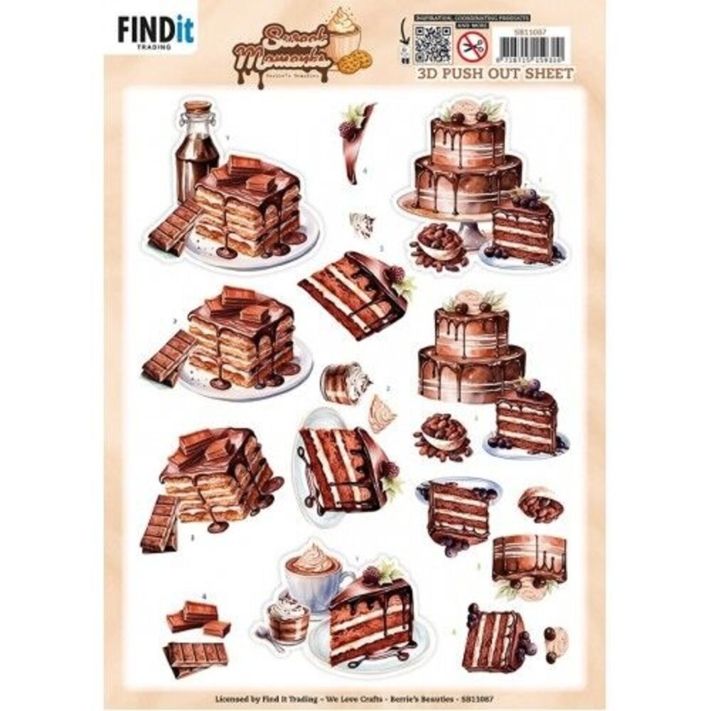 Berrie's Beauties Sweet Moments 3D Push Out Baked with Love (SB11087)