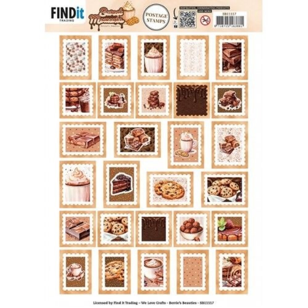 Berrie's Beauties Sweet Moments Push Out Postage Stamps (SB11117) Berrie's Beauties Sweet Moments Push Out Postage Stamps (SB11117)