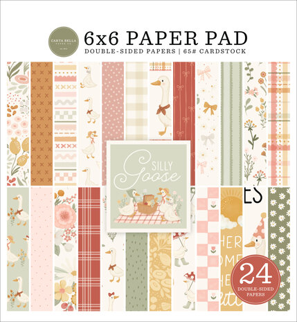 Carta Bella Silly Goose 6x6 Inch Paper Pad (CBGOO488023) Carta Bella Silly Goose 6x6 Inch Paper Pad (CBGOO488023)