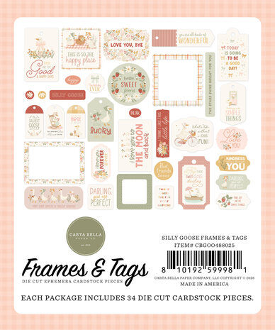 Carta Bella Silly Goose Ephemera Frames & Tags (CBGOO488025)