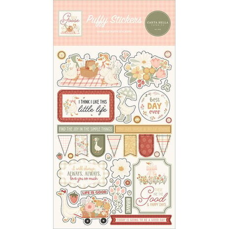 Carta Bella Silly Goose Puffy Stickers (CBGOO488066) Carta Bella Silly Goose Puffy Stickers (CBGOO488066)