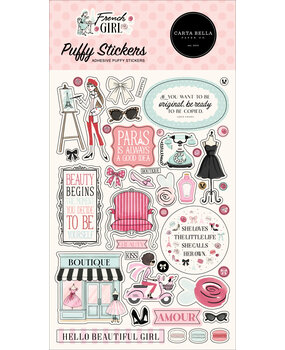 Carta Bella French Girl Puffy Stickers (CBFG490066) Carta Bella French Girl Puffy Stickers (CBFG490066)