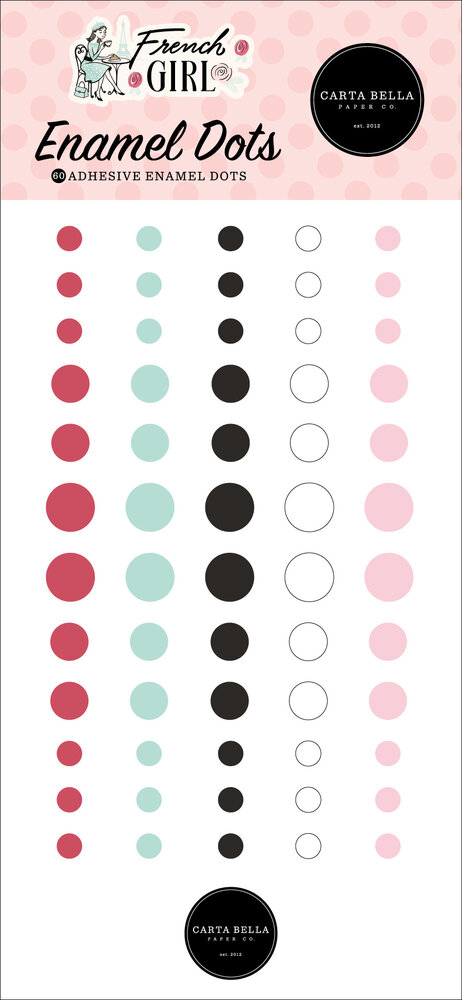 Carta Bella French Girl Enamel Dots (CBFG490028) Carta Bella French Girl Enamel Dots (CBFG490028)
