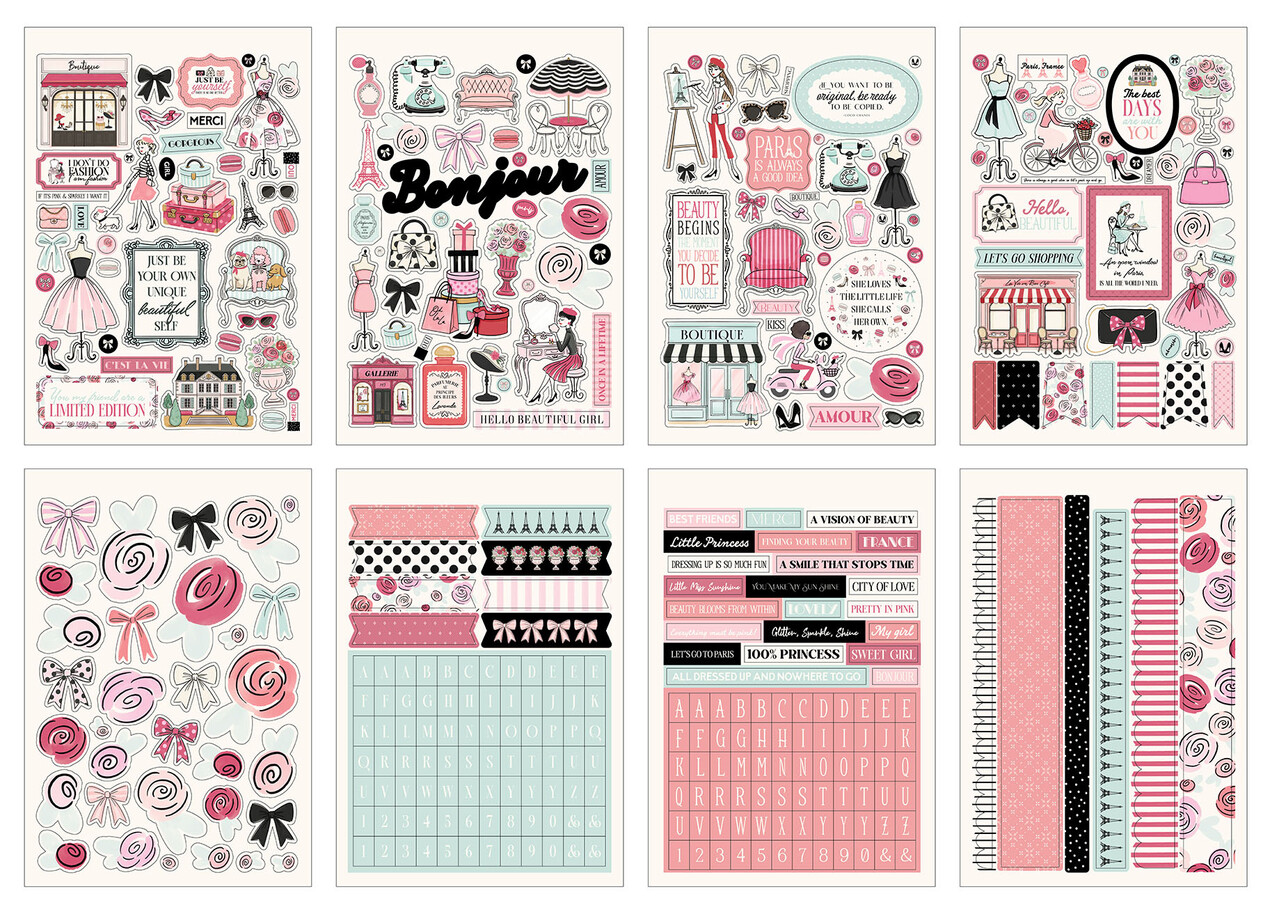 Carta Bella French Girl Sticker Book (CBFG490029) Carta Bella French Girl Sticker Book (CBFG490029)