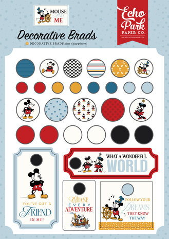 Echo Park Mouse And Me Decorative Brads (MAM487020)