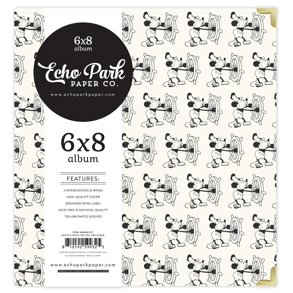 Echo Park Mouse And Me 6x8 Inch Album Whistle While You Sail (MAM487071) Echo Park Mouse And Me 6x8 Inch Album Whistle While You Sail (MAM487071)