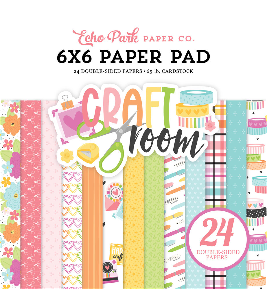 Echo Park Craft Room 6x6 Inch Paper Pad (CRM492023) Echo Park Craft Room 6x6 Inch Paper Pad (CRM492023)