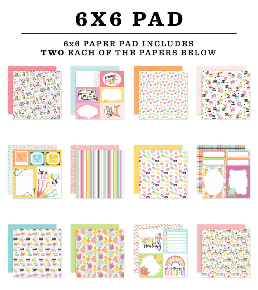 Echo Park Craft Room 6x6 Inch Paper Pad (CRM492023) Echo Park Craft Room 6x6 Inch Paper Pad (CRM492023)