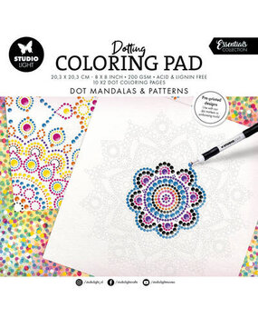 Studio Light Dotting Coloring Pad 8x8 Inch Dot Mandalas & Patterns (SL-ES-CP455)