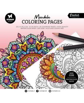 Studio Light Coloring Pages 8x8 Inch Mandala (SL-ES-CP459)