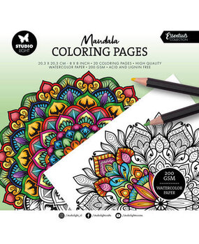 Studio Light Coloring Pages 8x8 Inch Mandala (SL-ES-CP460)