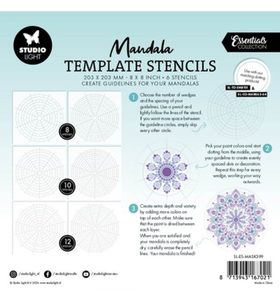 Studio Light Essentials Template stencils Mandala (SL-ES-MASK399)