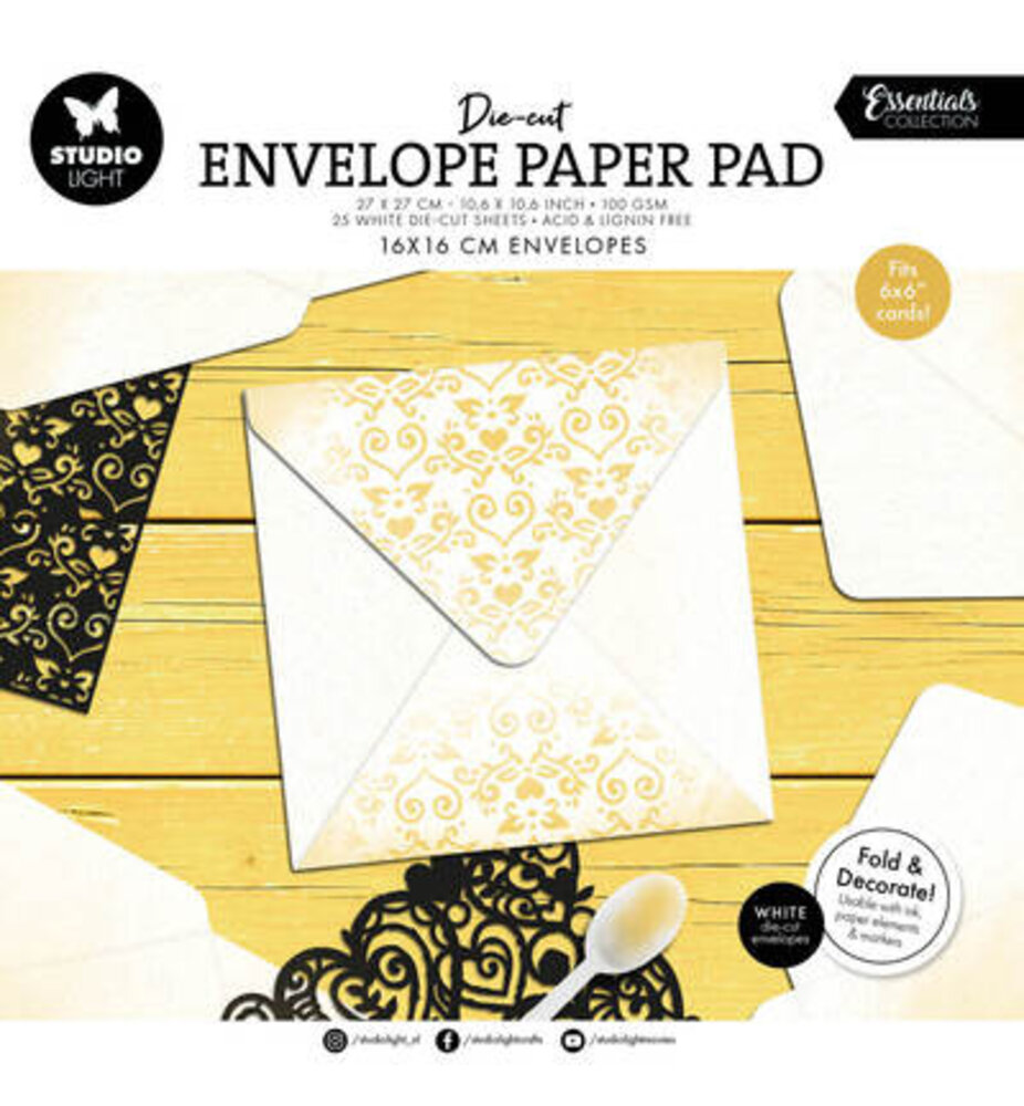 Studio Light Essentials 6x6 Inch Cards Envelope Paper Pad (SL-ES-DCPP440)