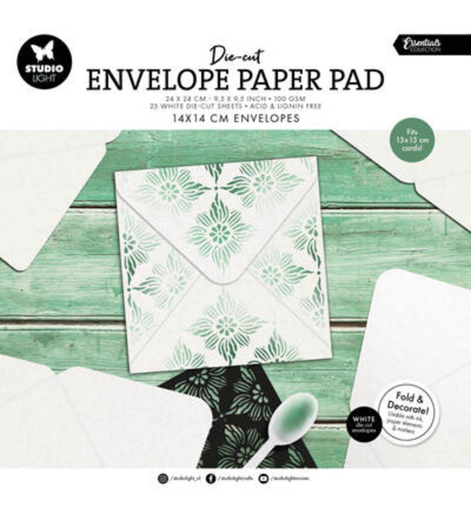 Studio Light Essentials 5x5 Inch Cards Envelope Paper Pad (SL-ES-DCPP441)