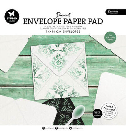Studio Light Essentials 5x5 Inch Cards Envelope Paper Pad (SL-ES-DCPP441)