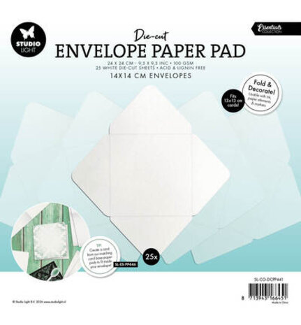 Studio Light Essentials 5x5 Inch Cards Envelope Paper Pad (SL-ES-DCPP441)