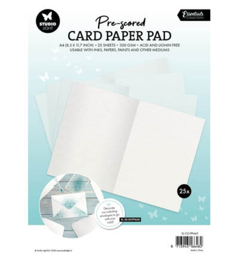 Studio Light Essentials Pre-scored A5 Card Base Paper Pad (SL-ES-PP443)