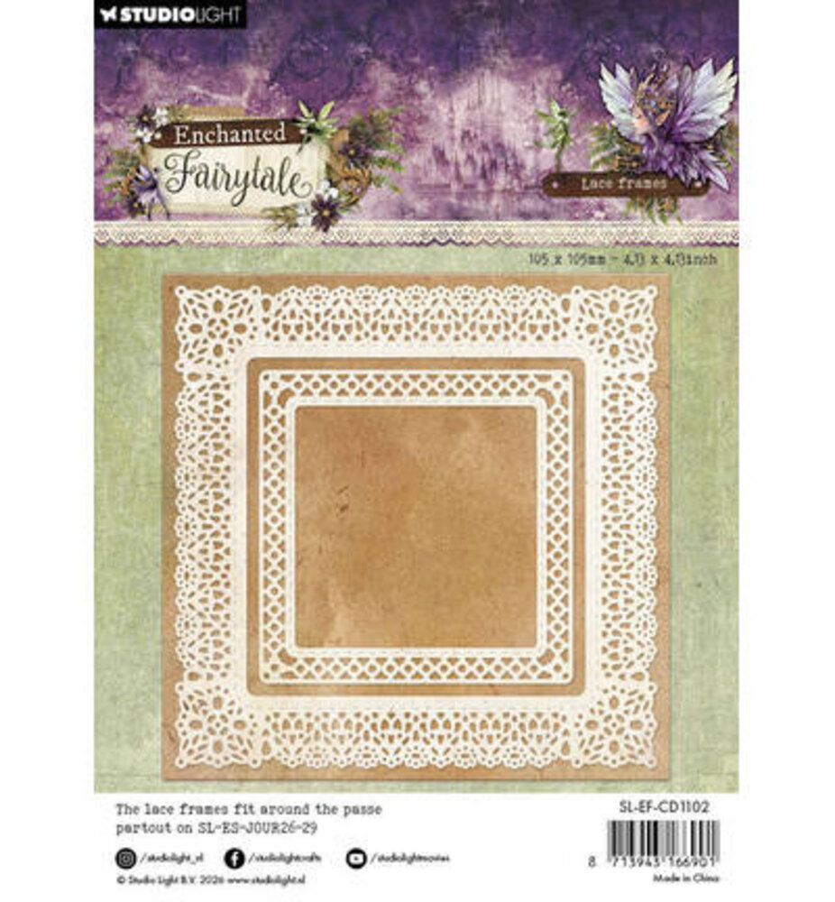 Studio Light PRE-ORDER Enchanted Fairytale Snijmal Lace Frames Square (SL-EF-CD1102)