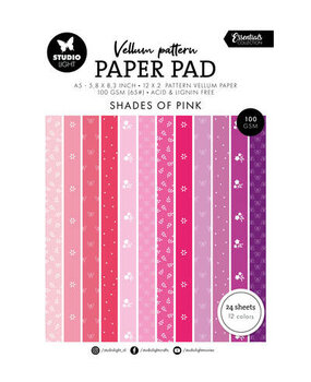 Studio Light PRE-ORDER Essentials Spring Pink Print A5 Vellum Paper Pad (SL-ES-VPPP448) Studio Light PRE-ORDER Essentials Spring Pink Print A5 Vellum Paper Pad (SL-ES-VPPP448)