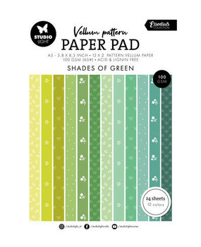 Studio Light PRE-ORDER Essentials Spring Green Print A5 Vellum Paper Pad (SL-ES-VPPP449) Studio Light PRE-ORDER Essentials Spring Green Print A5 Vellum Paper Pad (SL-ES-VPPP449)