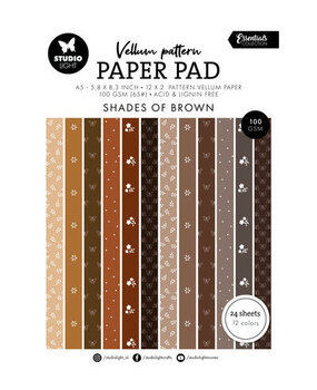 Studio Light Essentials Spring Brown Print A5 Vellum Paper Pad (SL-ES-VPPP451) Studio Light Essentials Spring Brown Print A5 Vellum Paper Pad (SL-ES-VPPP451)