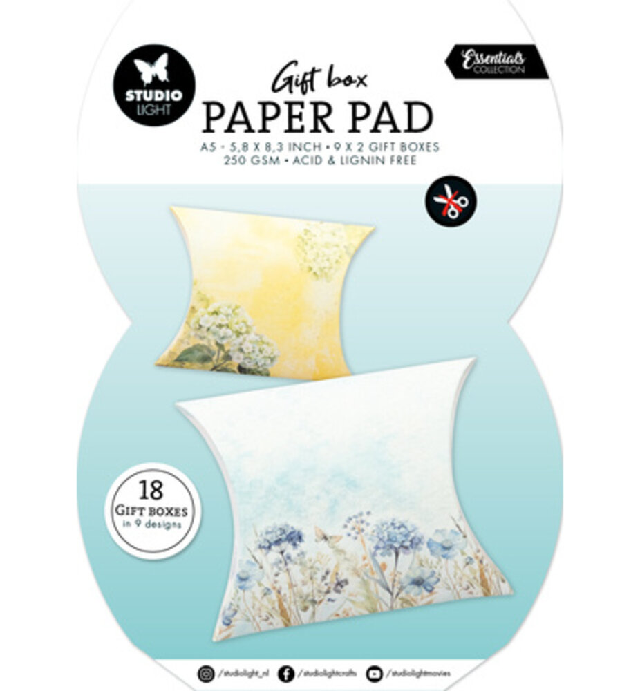 Studio Light Essentials Pillowbox Gift Box Paper Pad (SL-ES-GBPP456)