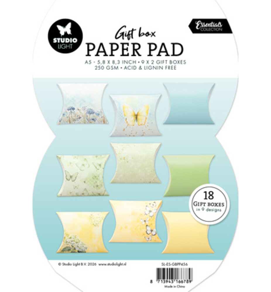Studio Light Essentials Pillowbox Gift Box Paper Pad (SL-ES-GBPP456)