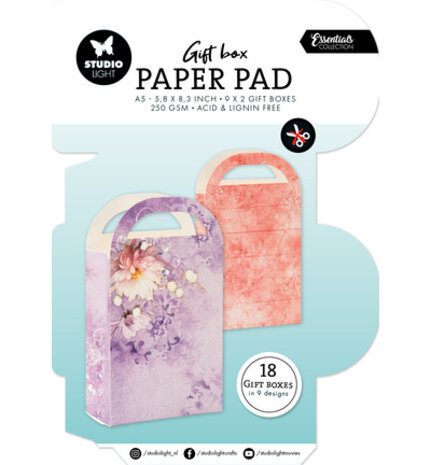 Studio Light PRE-ORDER Essentials Giftbag Gift Box Paper Pad (SL-ES-GBPP457) Studio Light PRE-ORDER Essentials Giftbag Gift Box Paper Pad (SL-ES-GBPP457)