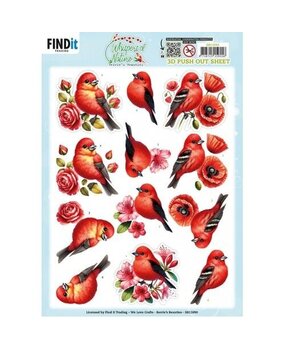 Berrie's Beauties Whispers of Nature 3D Push Out Red (SB11090)