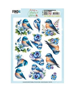 Berrie's Beauties Whispers of Nature 3D Push Out Blue (SB11091)