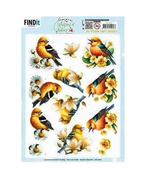 Berrie's Beauties Whispers of Nature 3D Push Out Yellow (SB11093)