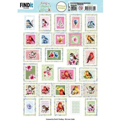 Berrie's Beauties Whispers of Nature Push Out Postage Stamps (SB11118)