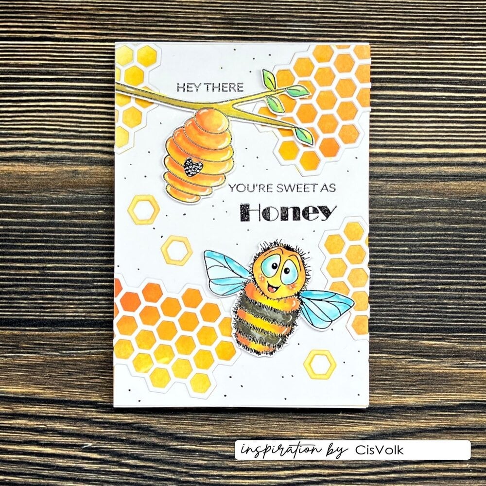 Vaessen Creative PRE-ORDER Clear Stamps Bee (CAR0303)