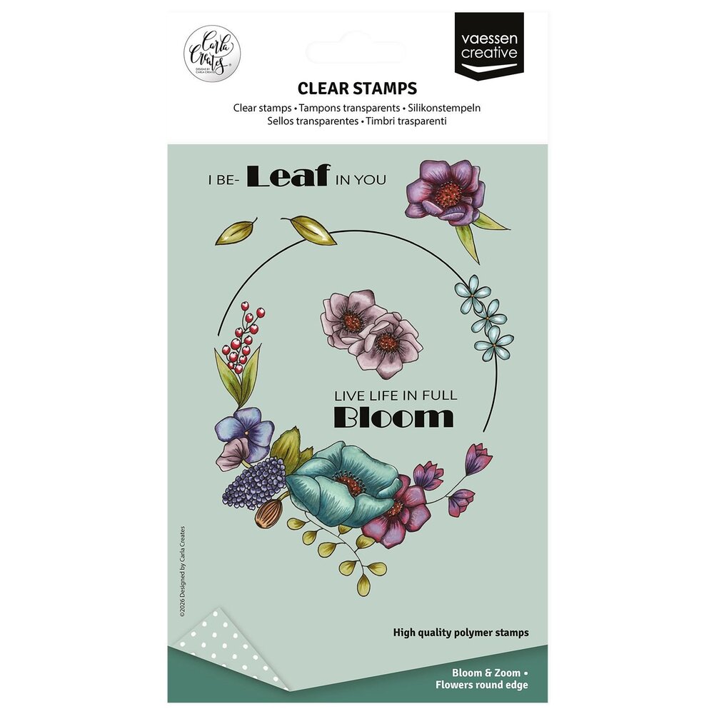 Vaessen Creative Clear Stamps Flowers Round Edge (CAR0308)